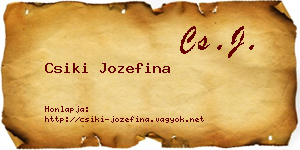 Csiki Jozefina névjegykártya